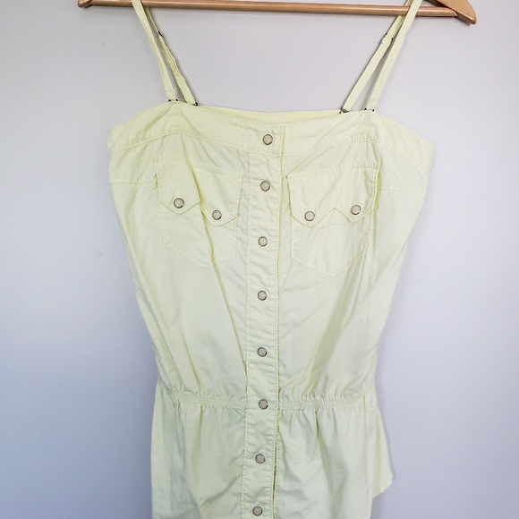 True Religion Western Button Front Yellow Cami - Picture 3 of 4